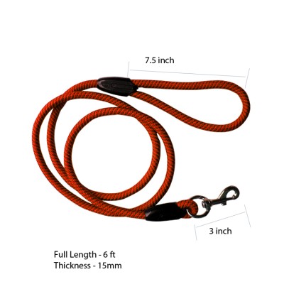 Super Dog Nylon Rope Large(6ft) red